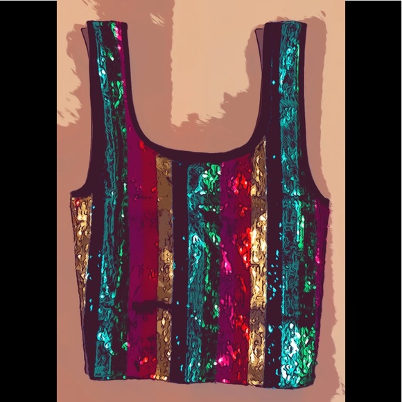 ๐๐ AMERICAN APPAREL SEQUIN TOTE๐ - Picture 2 of 12